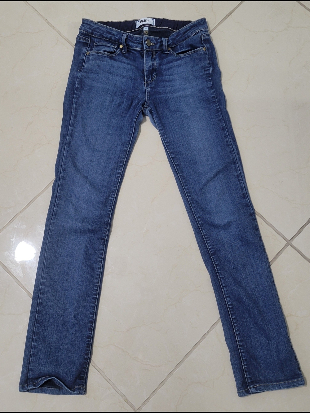 PAIGE Women's Skinny Jeans Size 27 Premium Stretch Denim Clean Girl Quiet Luxury